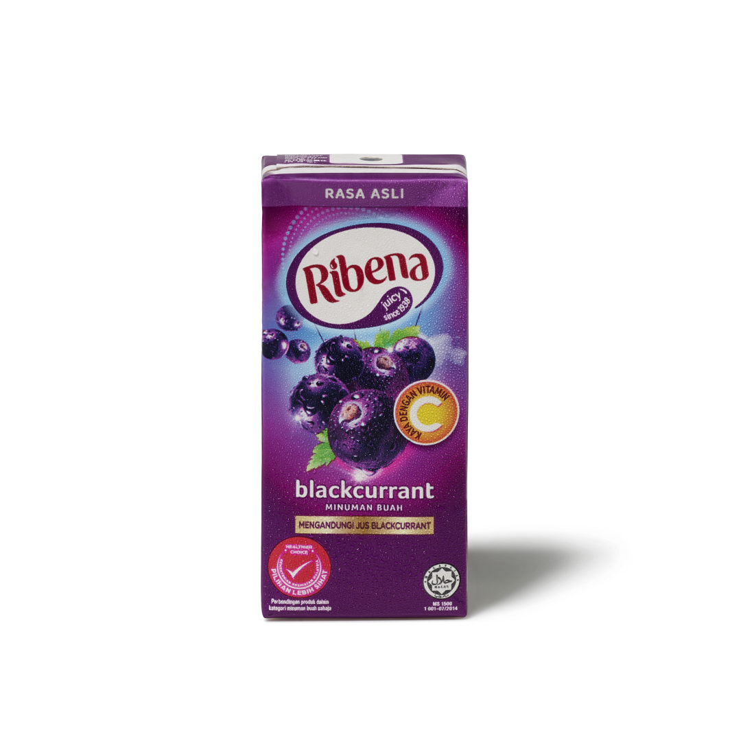 Ribena blackcurrant packet drink, with NUTRIGRADE of 'B' at 4% sugar