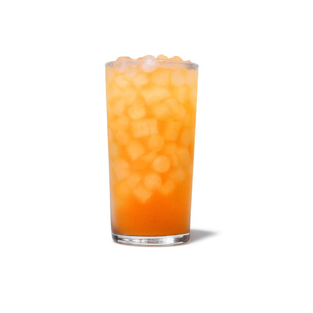 Sunjoy with Ice in a cup. Options include 1/2 Unsweet Tea, 1/2 Diet Lemonade, NUTRIGRADE of B at 1% sugar; 1/2 Sweet Tea, 1/2 Diet Lemonade, NUTRIGRADE of C at 6% sugar; 1/2 Unsweet Tea, 1/2 Lemonade, NUTRIGRADE of C at 8% sugar; and 1/2 Sweet Tea, 1/2 Lemonade, NUTRIGRADE of D at 12% sugar