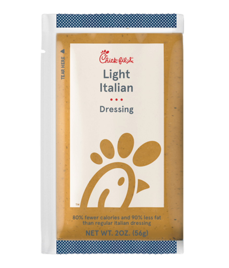 Light Italian Dressing in a sauce packet