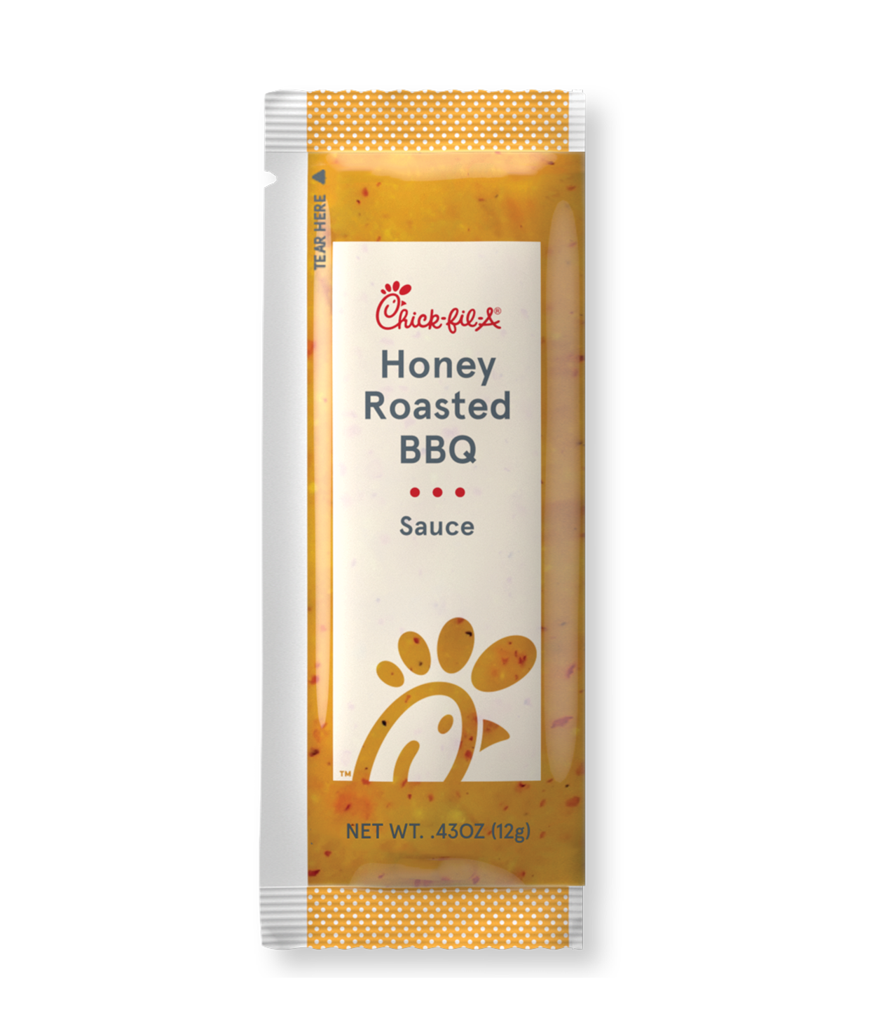 Honey roasted barbeque sauce in a sauce packet