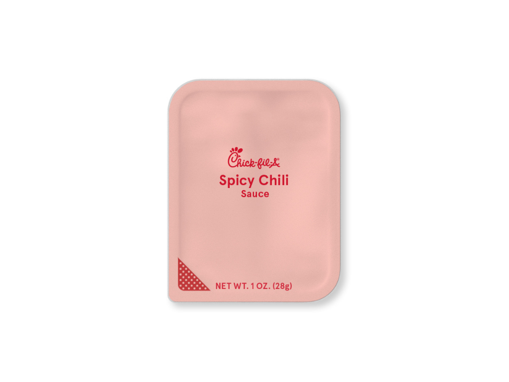 Chick-fil-A Spicy Chili Sauce packet.